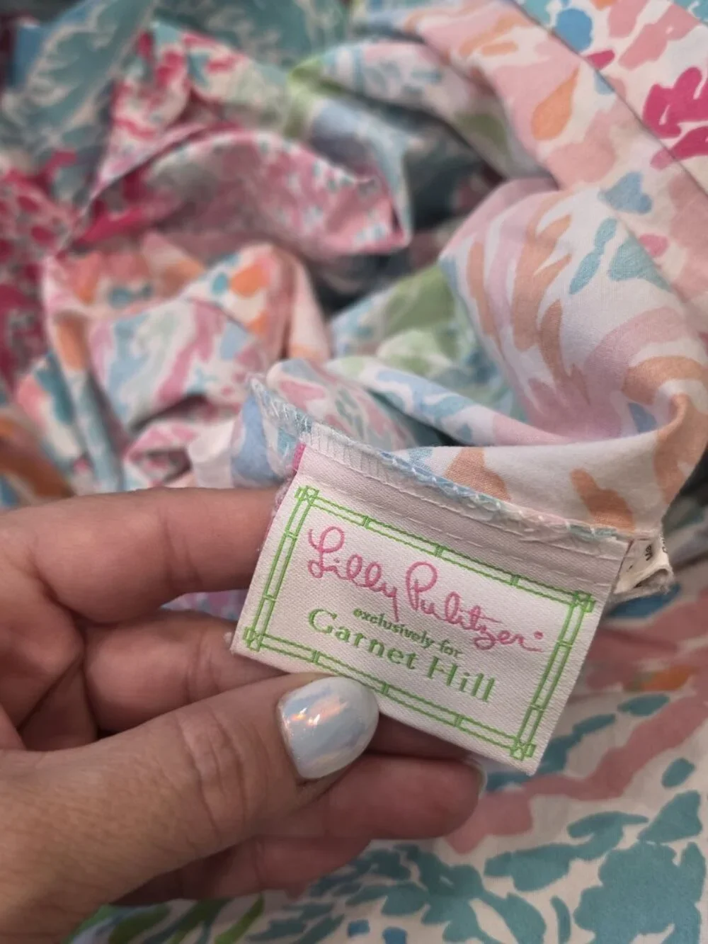 Lilly Pulitzer Garnet Hill Double/Queen Duvet Cover Coral Reef Print Cotton